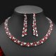 Fashion Zircon Clavicle Chain Earrings Set