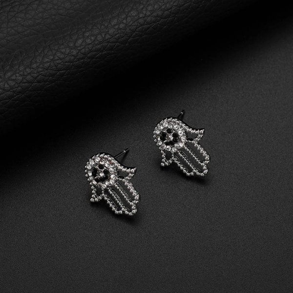 Retro Alloy Zircon Necklace And Earrings Two-piece Quality